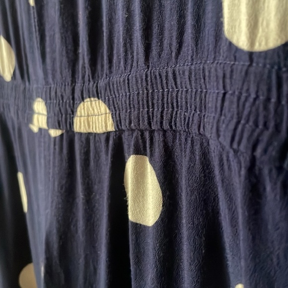 Vintage Liz Claiborne navy polka dot double breasted short romper - Picture 9 of 9